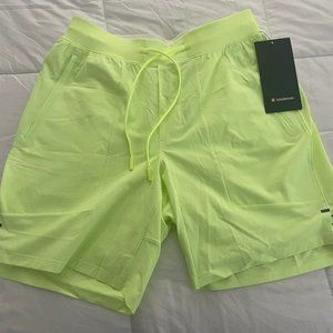 Lululemon License to Train Linerless Short 7" Men's S FZAP Faded Zap Yellow